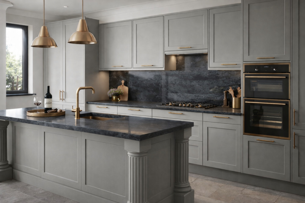 Lava Black Quartz Worktop